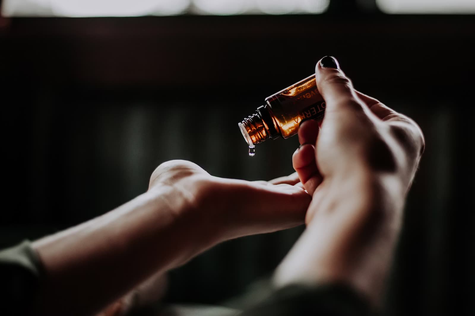 Aromatherapy oils and calming treatment setting for a massage in Cheltenham, close up